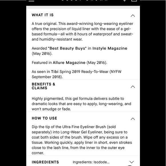 1 Black Ink Bobbi Brown Long-Wear Gel Eyeliner - Picture 12 of 16